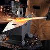 Kowadło żeliwne, 132 funty(60 kg) Jednorogowa kowadło z dużą powierzchnią roboczą i stabilną podstawą, Wytrzymałe kowadło z okrągłym rogiem o wysokiej twardości, Kowalskie, do gięcia,