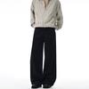Mens Cotton A-Line Loose Fit Casual Pants Straight Leg Wide Cut Comfortable Everyday Trousers