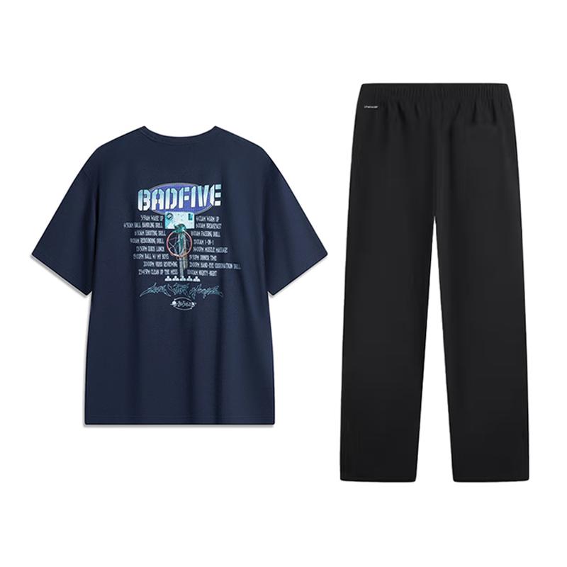 Li Ning Casual Sportswear Unisex Dark Marine Blue+Black AHSU149-6+AYKU571-3