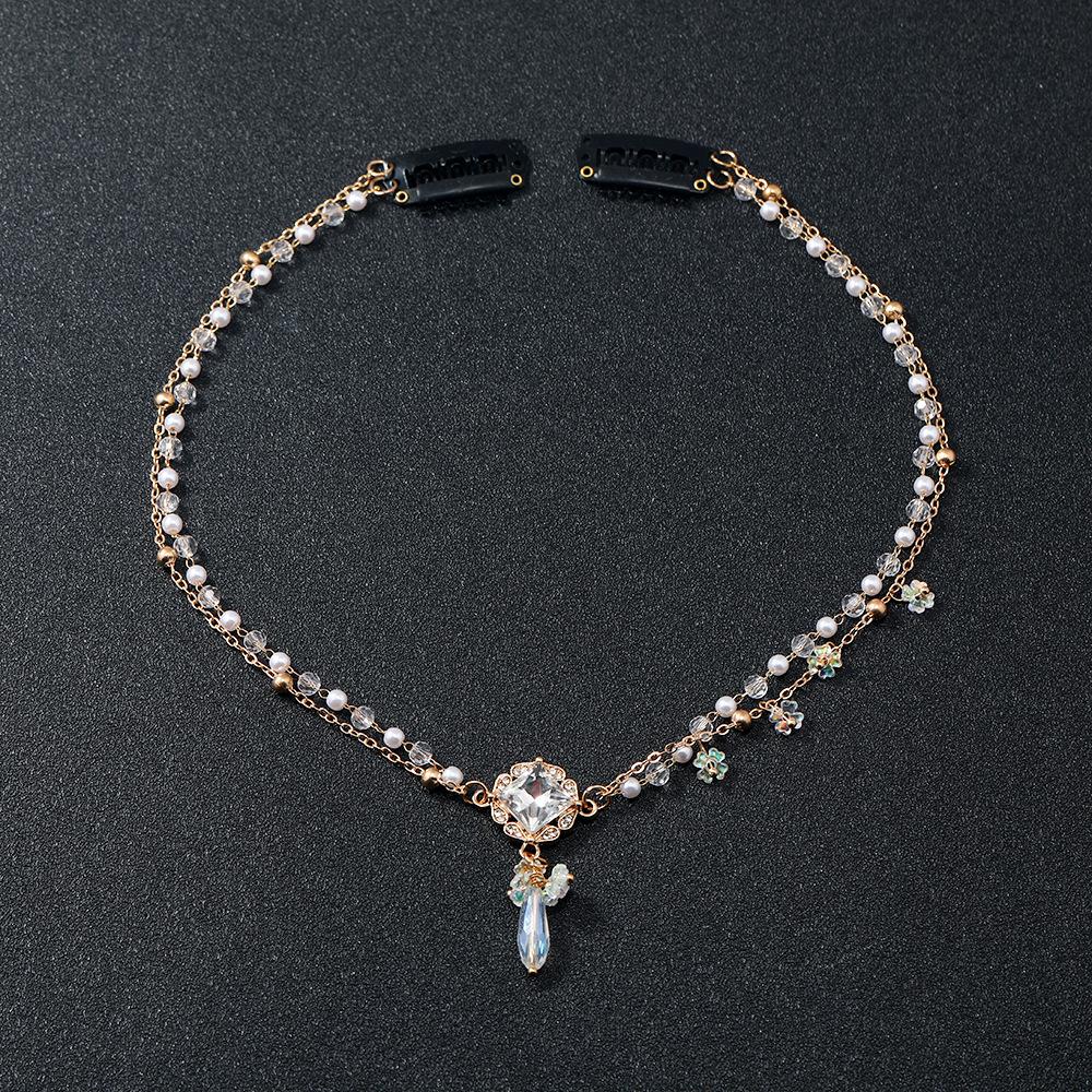 Exotic Headgear, Personalized Antique Hair Accessories For Women, Temperament Forehead, Crystal Eyebrow Pendant, Bridal Head Chain, Hair Chain.