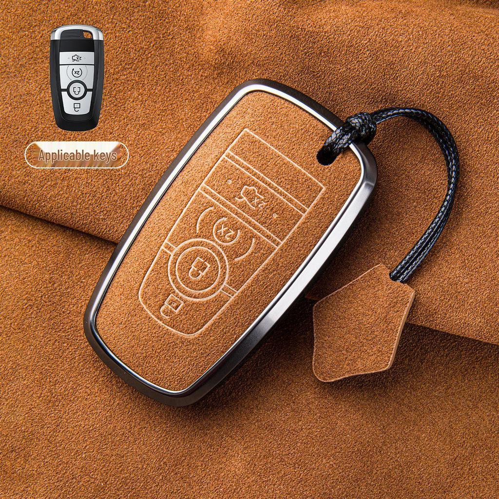 Premium Sheepskin Key Cover for Ford Explorer ST, Edge L, Mondeo EVOS