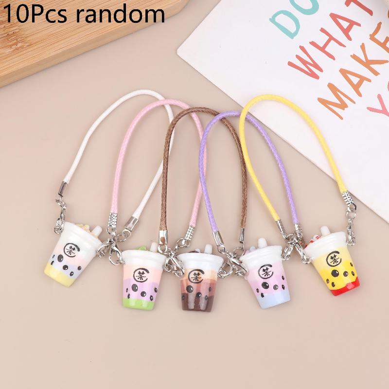 5/10Pcs Simulation Mini Bubble Tea Cup Crossbody Bag Cute Small Pendant Dolls Clothes Accessories Dollhouse Decoration Toys