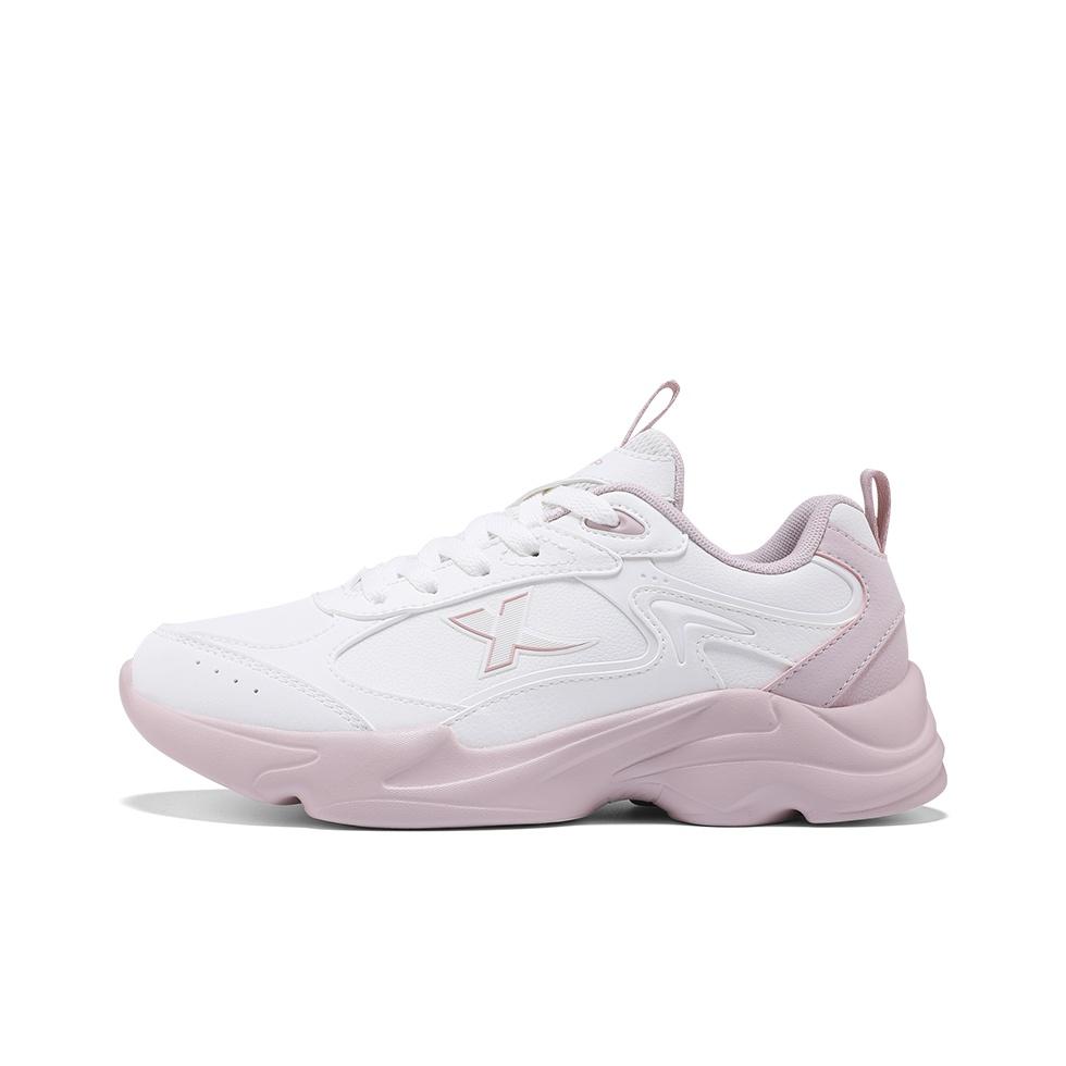 Xtep Comfortable Versatile Low-Top Casual Shoes Women Sneakers White Pink 875318320032-4