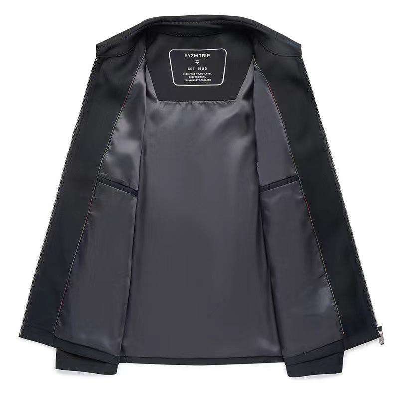 Men's Wool & Mulberry Silk Jacket - Business Casual Lapel Coat for Civil Servants & Dad Style