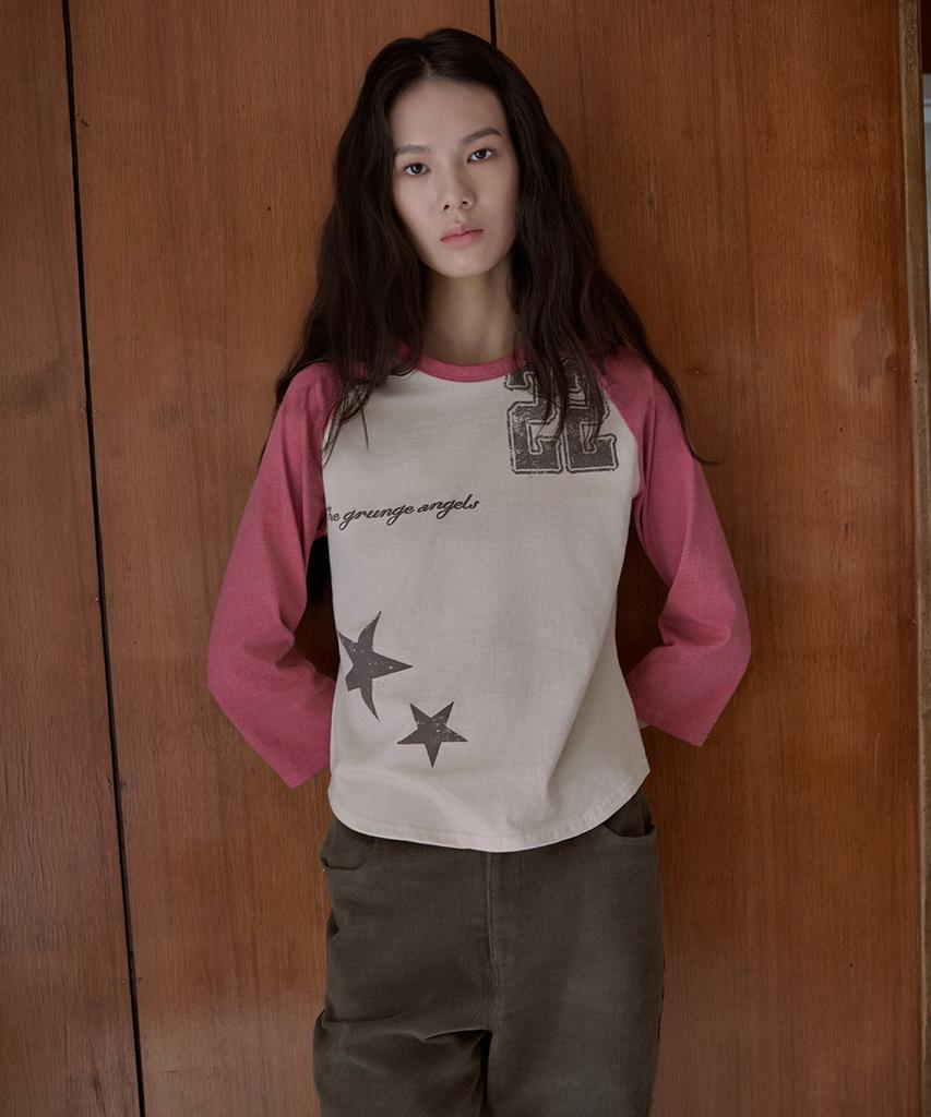 Epeueidi Raglan T-Shirt (Beige/Red)