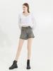 French Pleated Lantern Long Sleeve Shirt Women New Vintage White Square Collar Blouse Tops Female Korean Fashion Desidn Casual Clothing 2024