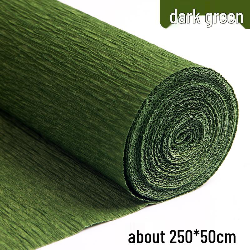 Packung dickes grünes Krepppapier für handgefertigte 3D-Blumen, ideal für Bastelarbeiten in Grundschule und Kindergarten