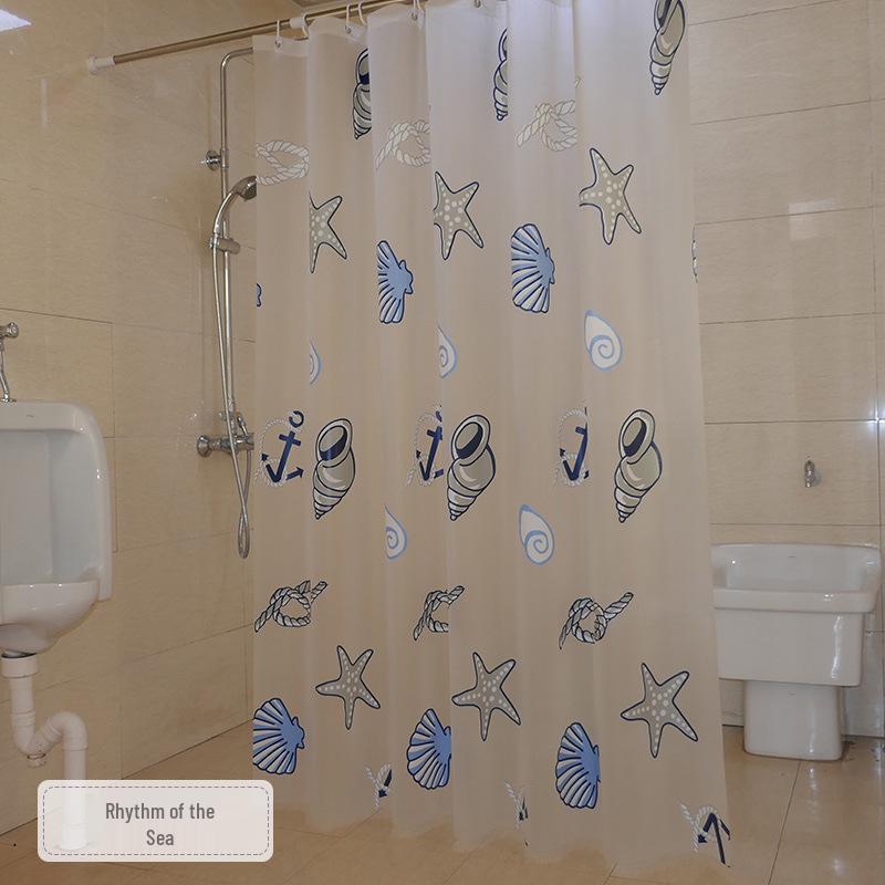 Starfish PEVA Waterproof Shower Curtain for Bathroom Partition