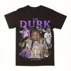 Lil Durk OTF Men's Graphic T-Shirt Black Casual Crew Neck Short Sleeve T-Shirt Graffiti Design Summer Regular Fit