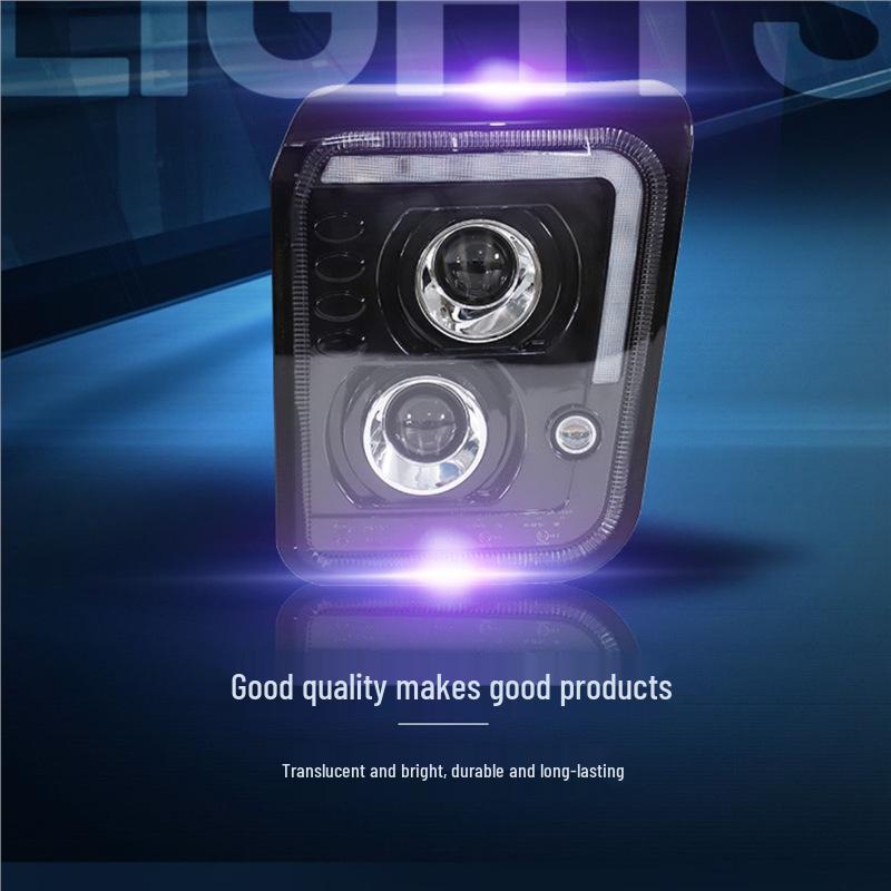 SAIC Hongyan Jieshi Jieka LED Angel Eye Turn Signal Headlights - Super Bright, Double-Lens Design Left