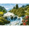 New 5D DIY Diamond Painting Waterfall Diamond Embroidery Landscape Cross Stitch Full Round Drill Crafts Home Decor Gift