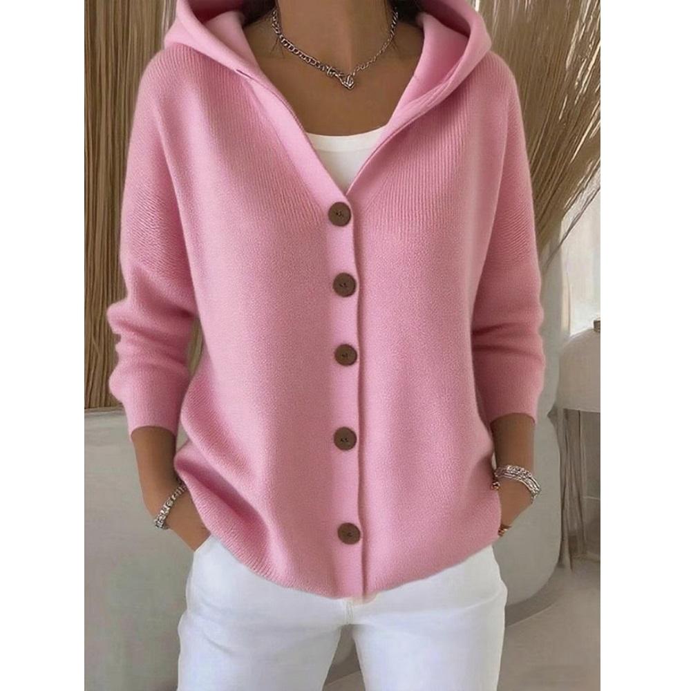 Women Autumn Winter Knitted Sweaters Cardigans Coats Long Sleeve Hooded Knitwear Outerwear Jackets
