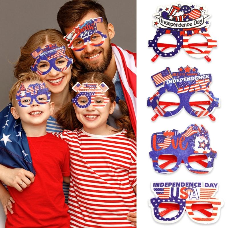 Amerikanischer Unabhängigkeitstag Brillen Party Feiern mit Stil und Geist Festlichkeiten US-Buchstabe Dekorationen