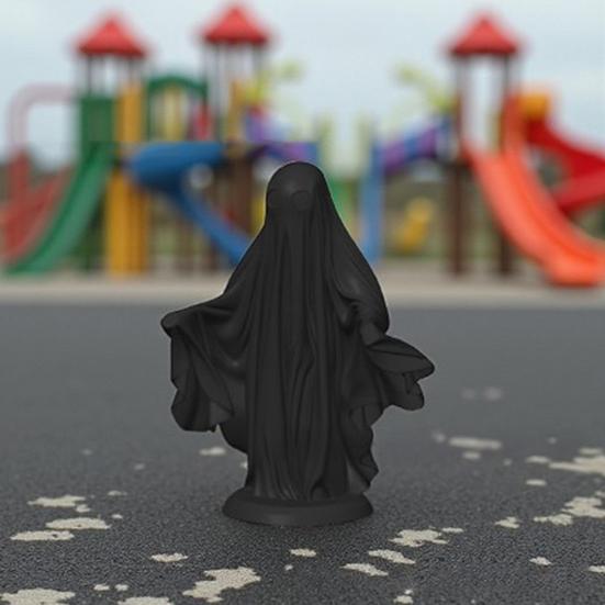 Halloween Ghost Figurine Gothic Ghost Statue Creepy Resin Robe Ghost Tabletop Ornament for Home Shelf Table Indoor Outdoor Decor