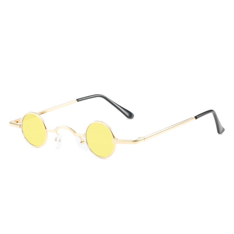 Small Frame Round Retro Sunglasses Men'S And Women'S Shape Mini Small Round Frame Prince Glasses Hip-Hop Sunglasses Tide