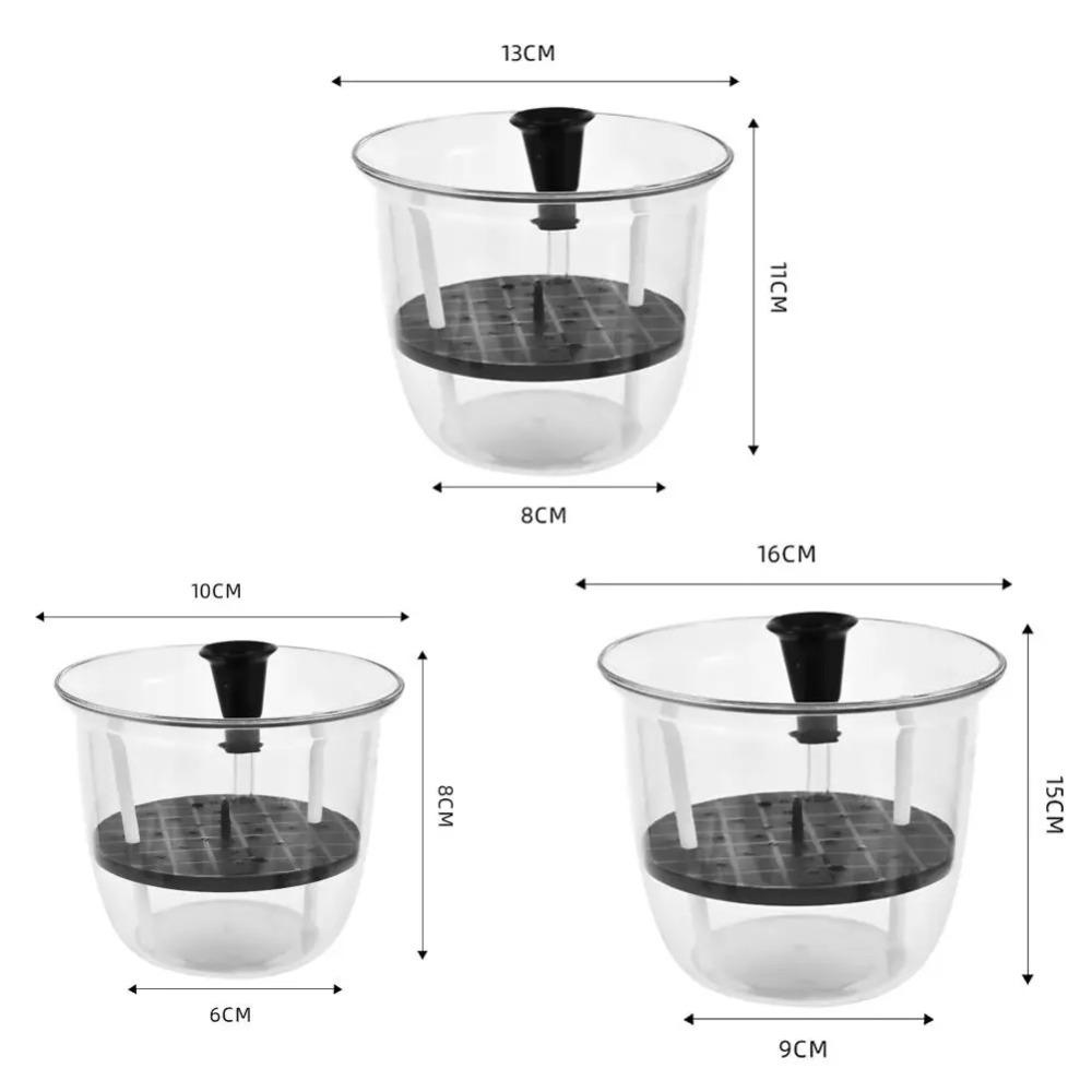 1pcs Transparent Self Watering Plant Pot Double Layer Planter Pot with Reservoir Flowerpot  Office