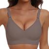European Plus Size Wireless Seamless Glossy Bra for Women Elegant Gathered Daily Comfort Intimates