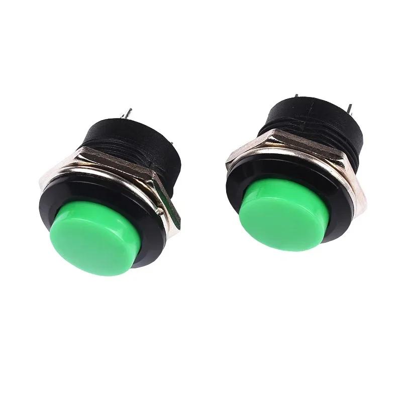5/20Pcs 2Pin ON-OFF 16mm Round Push Button Switch R13-507 Momentary Power Switch