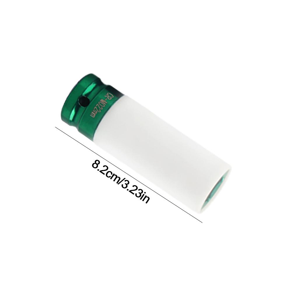 17/19/21/22mm Hex Sockets Colorful Sleeve Tire Protection Sleeve Wall-Deep Impact Nut Socket Alloy Wheel Pneumatic Wrench Tire