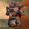 Men's Casual Short Sleeve Crew Neck T-Shirt Halloween Themed Graphic Print Lightweight Comfortable Fit Top