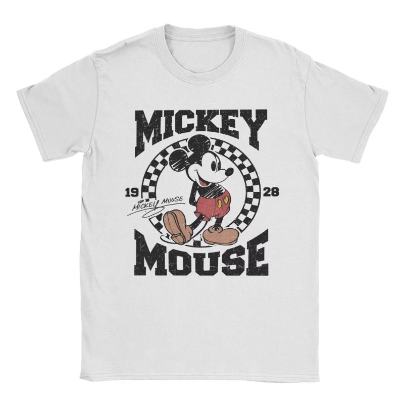 Unisex TShirts Mickey Minnie Mouse Women 1928 Cotton Tee Shirt Short Sleeve Valentines Day T Shirts Merchandise Printed S