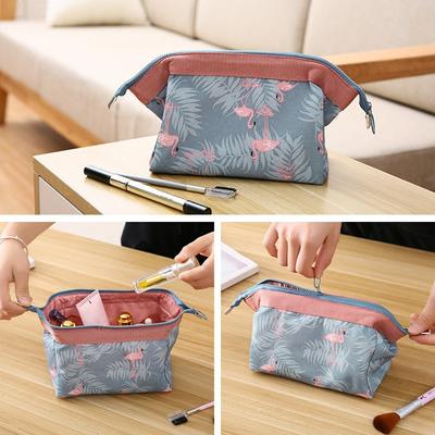 Sac à Maquillage Imperméable en Toile Petite Taille Sac à Maquillage Portable Sac à Maquillage Portable de Voyage Simple et Grande Capacité Sac de Rangement