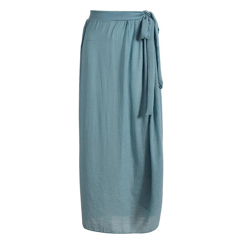 Casual Beach Sunscreen Skirt High Split Sport Swim Sweet Sexy Skirt Lady Seaside Vacation See Through White Skirt 22296