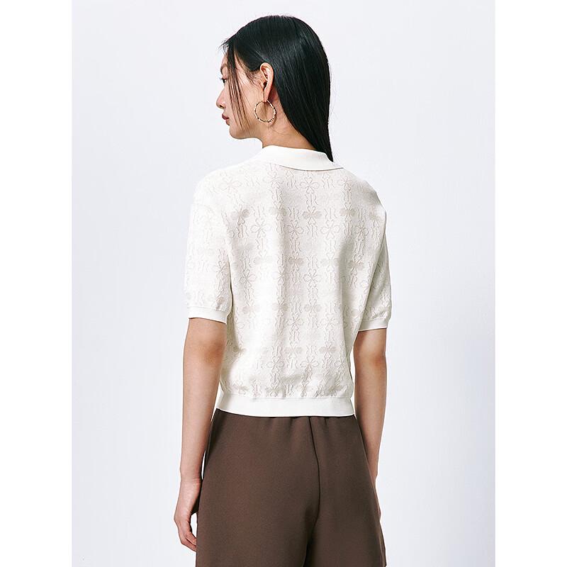 Peacebird Women's Elegant Polo Knit Top