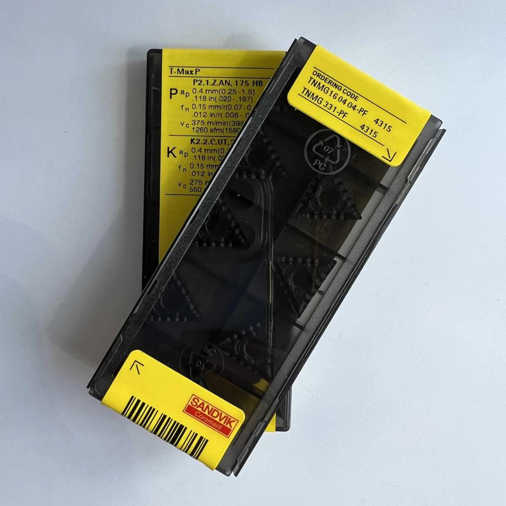 Original Sandvik / TNMG160404-PF 4315 / CNC Lathe Carbide Blade 10 Pcs