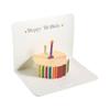 3D Pop-up Birthday Card: Creative Foldable Cake Design with Colorful Blessings