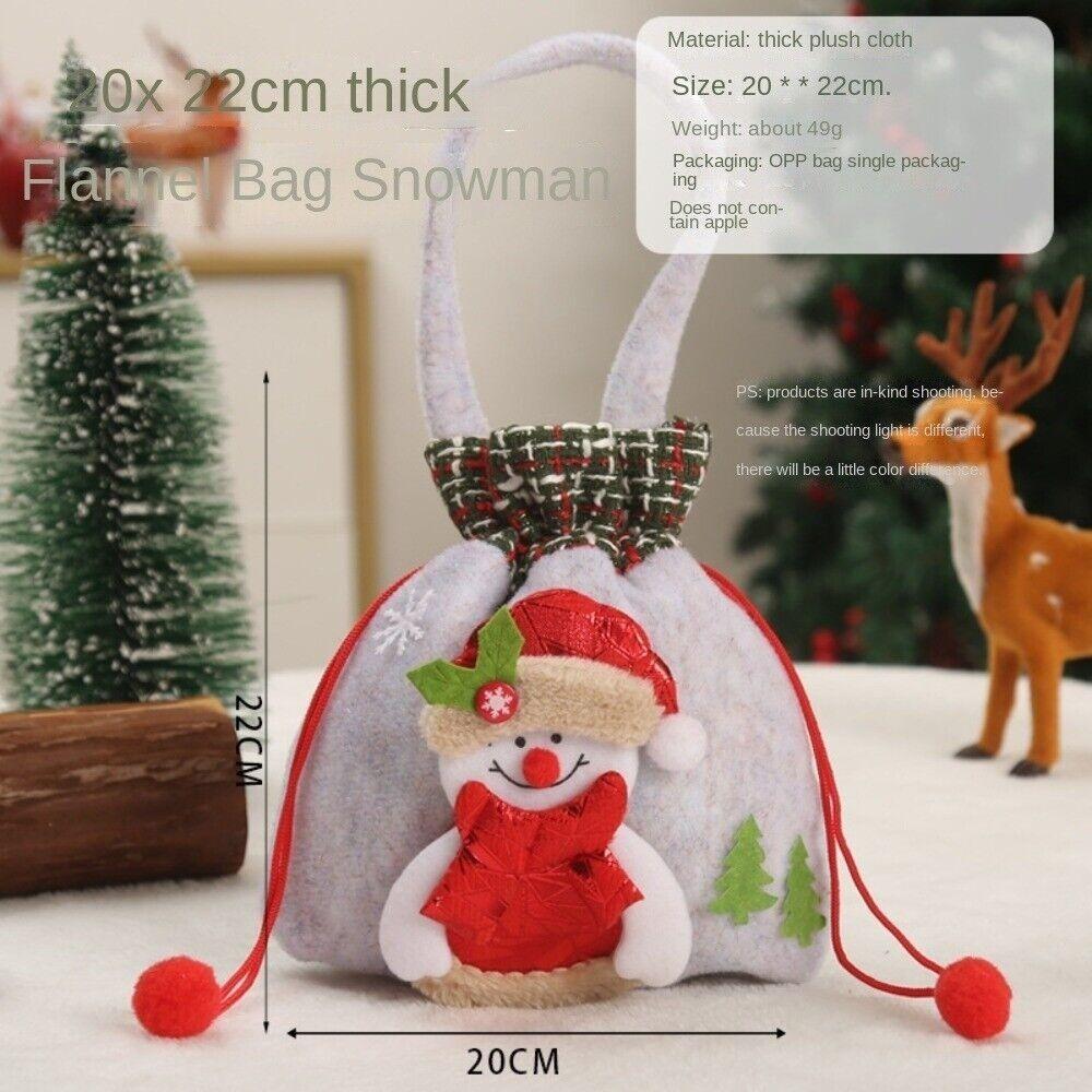 New Santa Claus Christmas Gift Bag Large Size New Year Elk Xmas Packaging Bag Christmas Decor Party Favors Candy Handbag