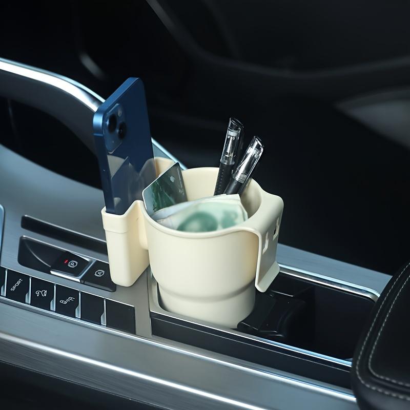 Portavasos Multifuncional para Coche con Soporte para Teléfono Organizador de Almacenamiento Duradero Montado en la Ventilación para Bebidas Estante para Bebidas de Vehículo, Soporte para Teléfono