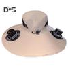 Wide Brim Fan Hat for Men And Women Outdoor Fishing Bucket Hat with Solar/USB Powered Fan Adjustable Visor Hat for Hiking Camping Beach