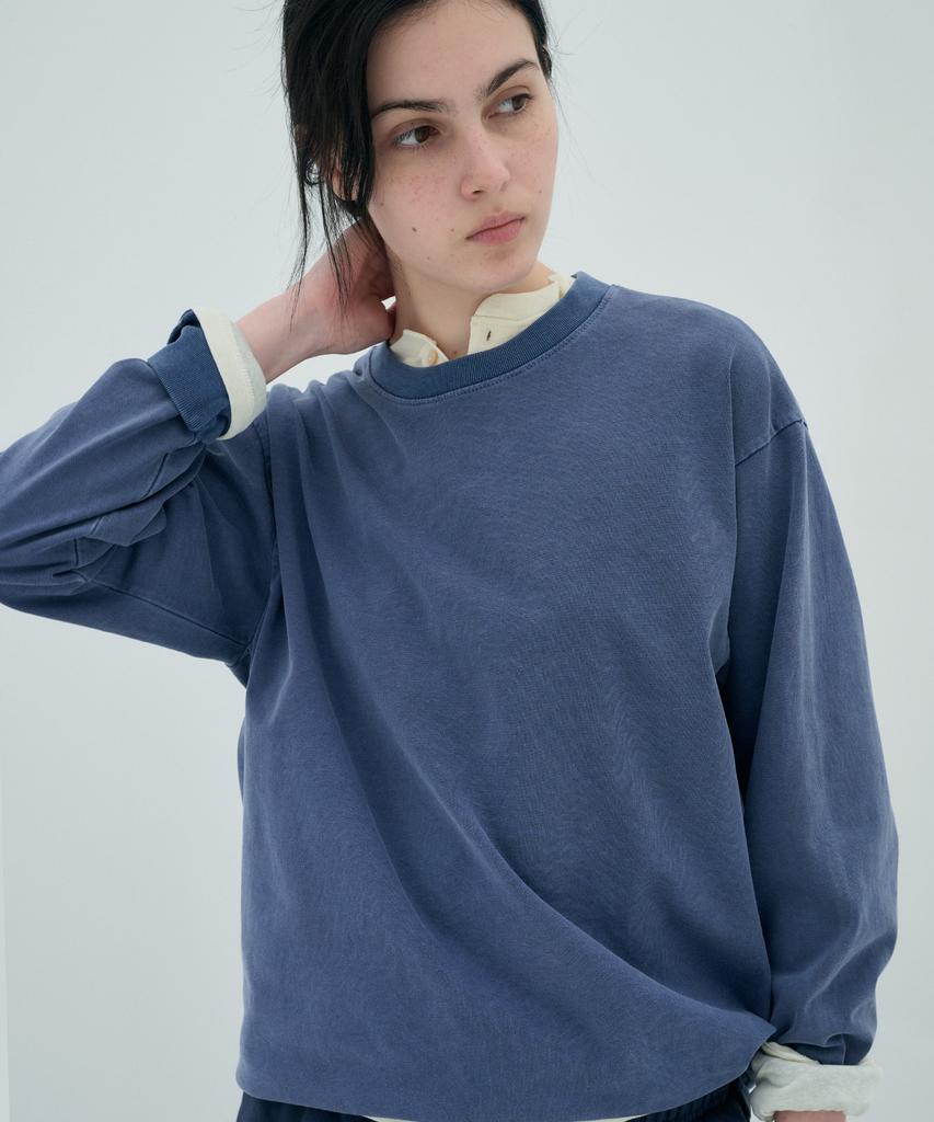 Jeonggamseutyudio Pigment Dyed Round Neck Long Sleeve_4 Color
