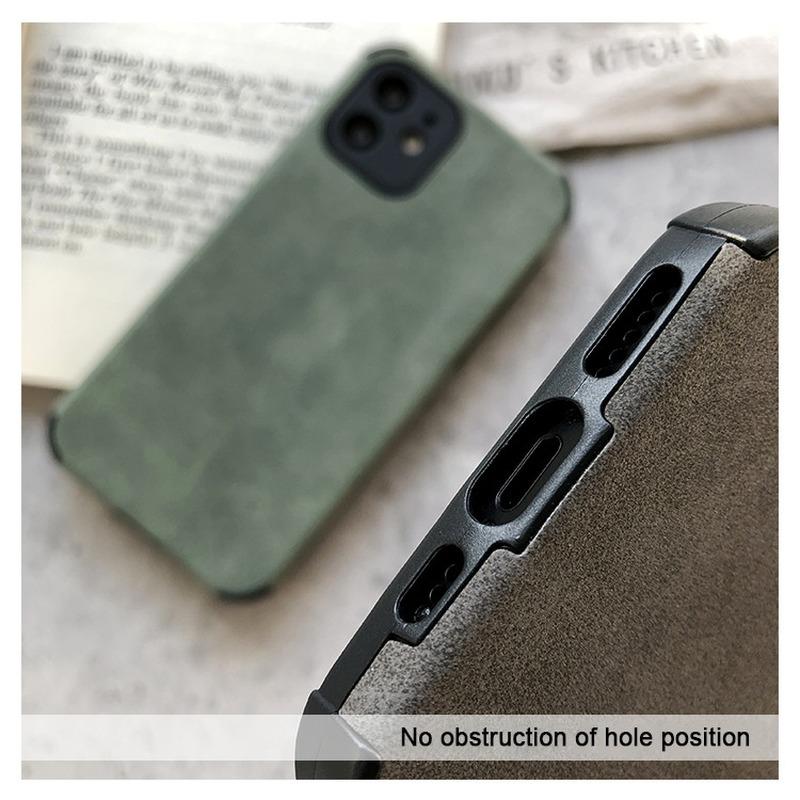 M3C Lambskin Leather Phone Case For iPhone 13 12 11 Pro Max Mini XR XS X 8 7 Plus SE 2020 Soft Silicone Shockproof Back Cover