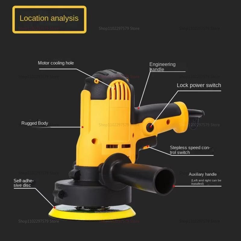 220V 700W Electric Car Polisher Machine with Adjustable Speed Portable Handle Auto Polishing Waxing Sanding Buffing