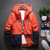 Frühling und Herbst Mode Color Blocking Herren Jacke Casual Trend dünne Student Windjacke Jacke Kapuzenjacke Top