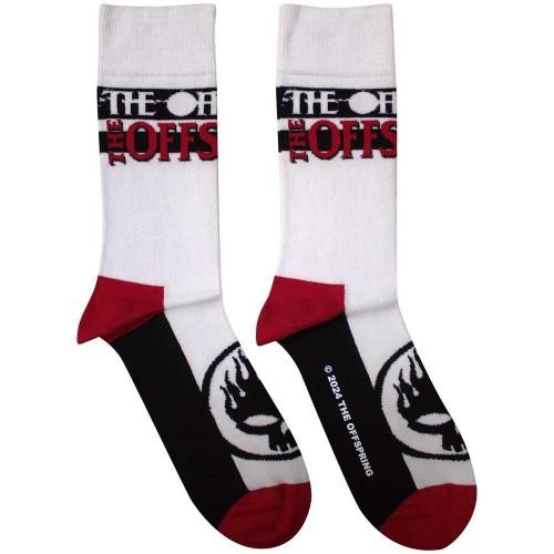The Offspring Unisex Adult Flaming Skull Logo Socks