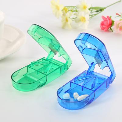 Portable Pill Cutter Splitter Divider Storage Box Medicine Tablets Holder Case