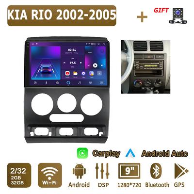Android Carplay Autoradio für KIA RIO 2002-2005 Multimedia-Player Head Unit Stereo GPS-Navigation BT WIFI 2 + 32 GB