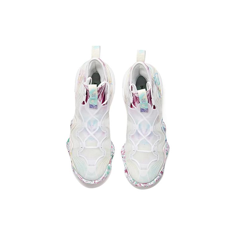 Anta Star Free Slip Resistant Abrasion Resistant High top Basketball Shoes Men's White Purple Red 112048818A-6