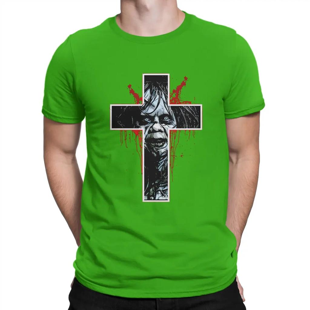 Fans Men's T Shirts T-The Exorcist Vintage Tee Shirt Short Sleeve Round Neck T-Shirts 100% Cotton Unique Clothing