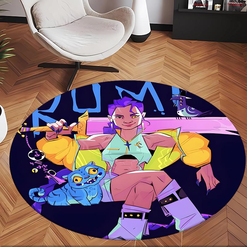 Rumi (54) Round Office Rug Decorative Floor Rug for Office Bedroom Living Room and Home Space
