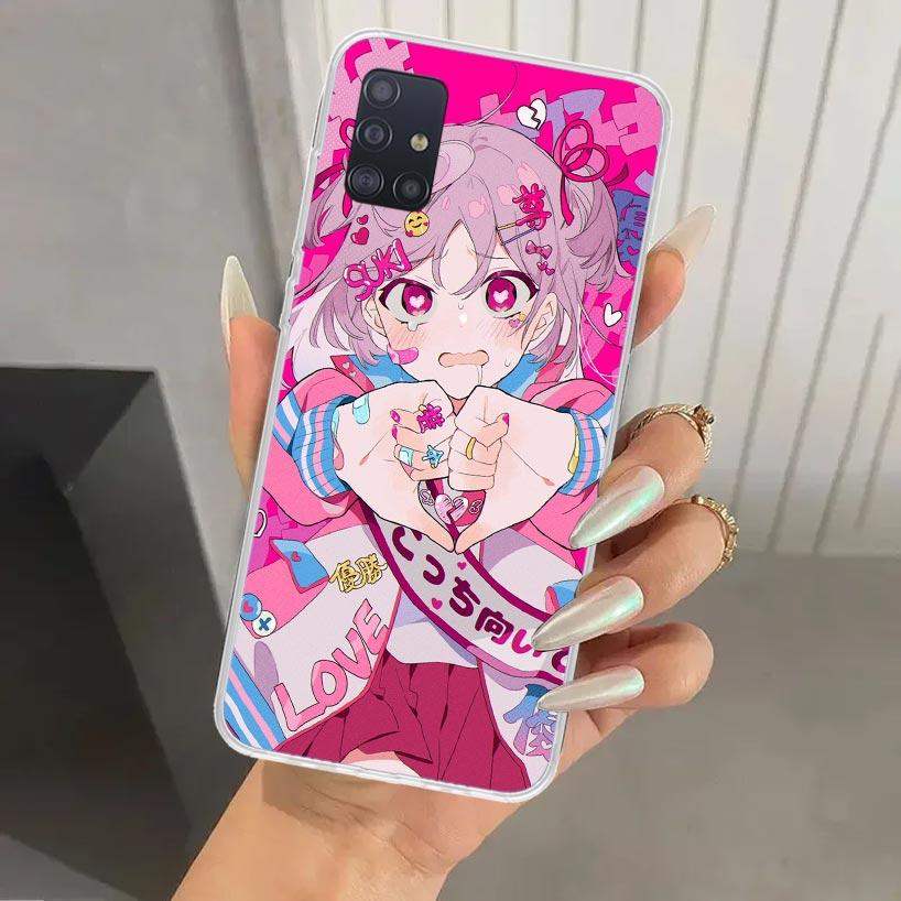 Cute Anime Girl INS Phone Case for Samsung Galaxy A52 A32 A22 A12 A02S A50S A30S A10S Note 20 Ultra 10 Plus S10 A31 A20 A71 A72