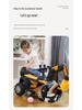 Kids' Ride-On Electric Excavator: Large 4-Wheel Pedal Engineering Toy with Music