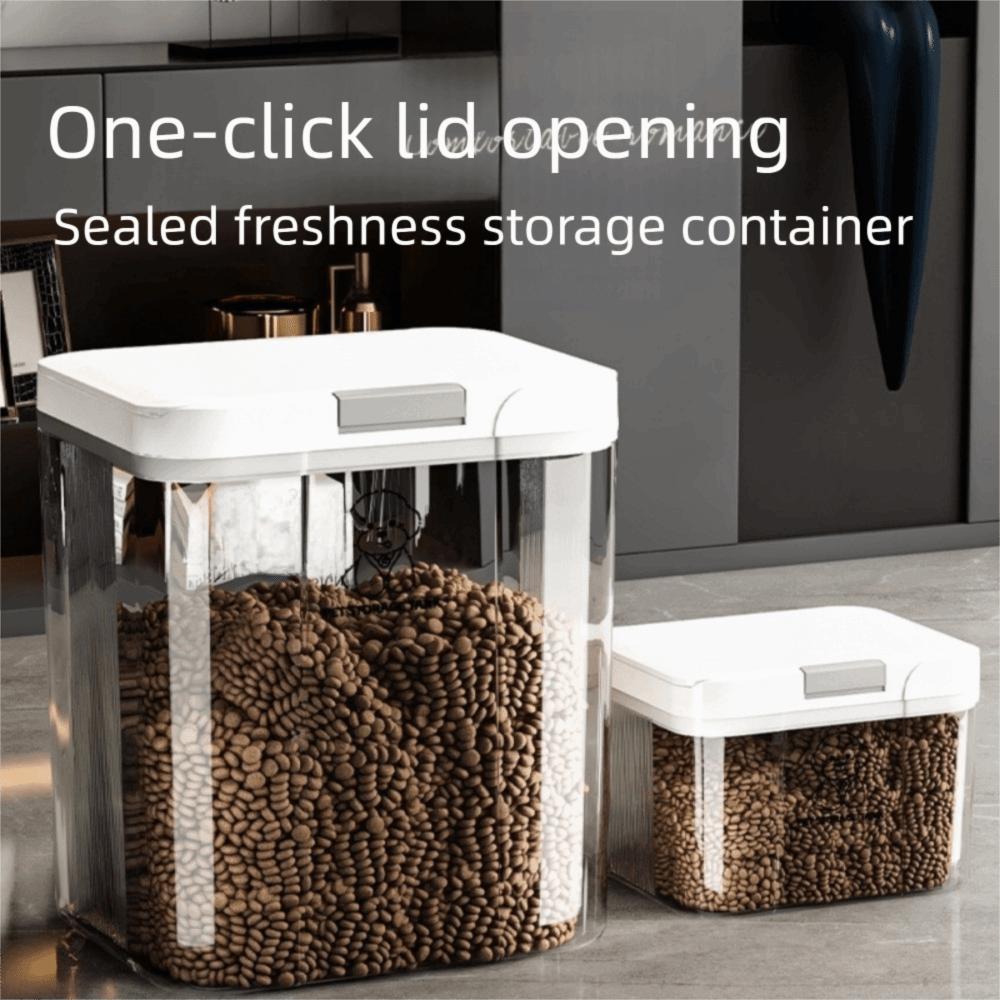 Large Capacity Pet Food Storage Container Transparent Food Storage Bucket  Grain Storage