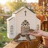LED Lights Solar Bird Feeder Solar-Powered Bird Feeding Station Metal Bird House  Unique Gift