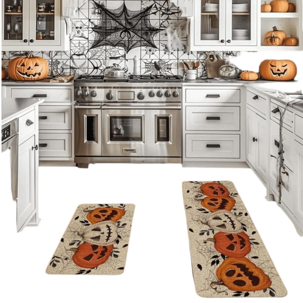 Absorbent Pumpkin Door Mat Easy Clean Halloween Doormat New Ghost Carpet  for Home Decoration