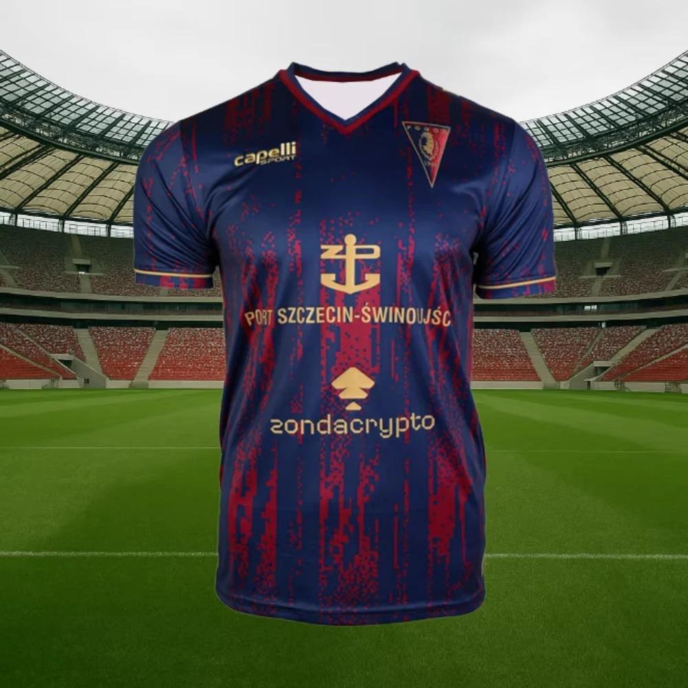Pogoń Szczecin Away Jersey 2026 New Jersey Jersey Kids_Adults T-shirt Suitable for Daily and Training Wear Breathable Quick-drying Jersey 4XL