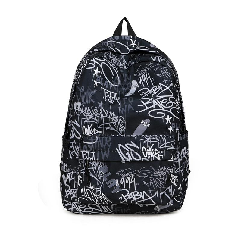 

High School Junior High School Large Capacity School Bag Graffiti Backpack Student Bag Street Male Female College Student Travel Backpack